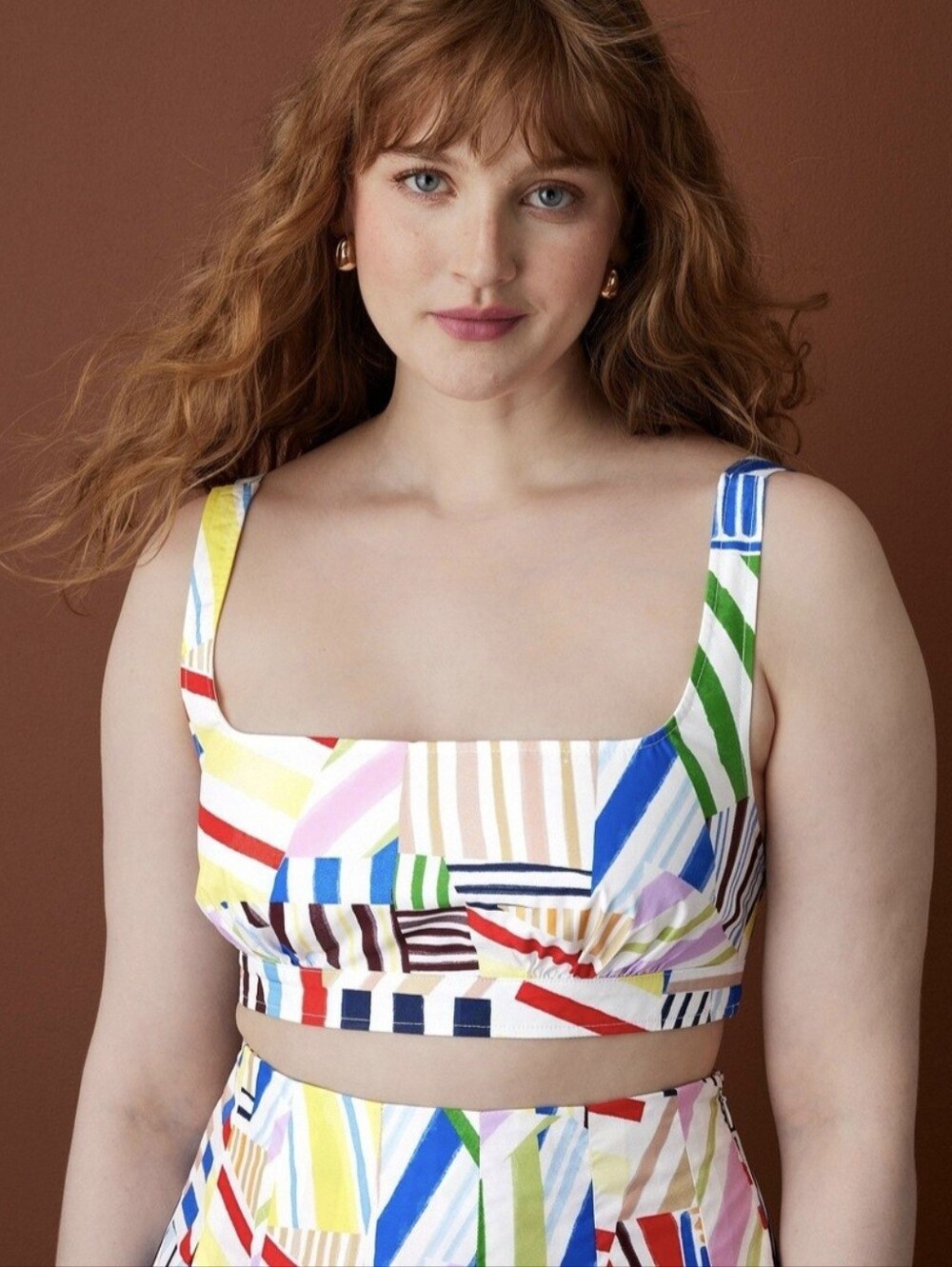 Sleeveless Poplin Madras Bralette Top - Rosie Assoulin x Target Multicolor